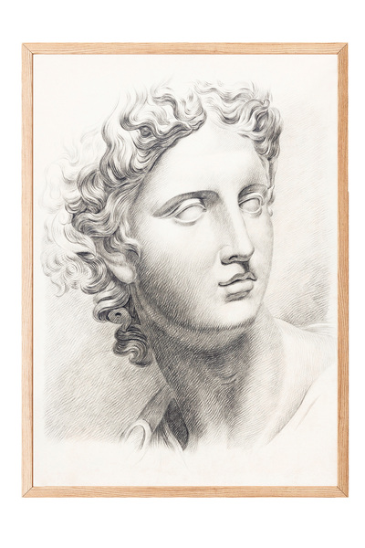 Zestia Εικόνα με ξύλινο πλαίσιο, Σχέδιο Κλασικού Γλυπτικού Πορτρέτου, Διακόσμ...