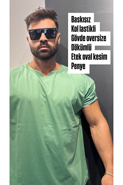 Bas Body FitnessWear Kolları Büyük Gösteren Lastikli Kol Gövde Oversize Kesim