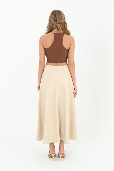 Puane Fusta segmentată pentru femei - 18202ETK - BEIGE