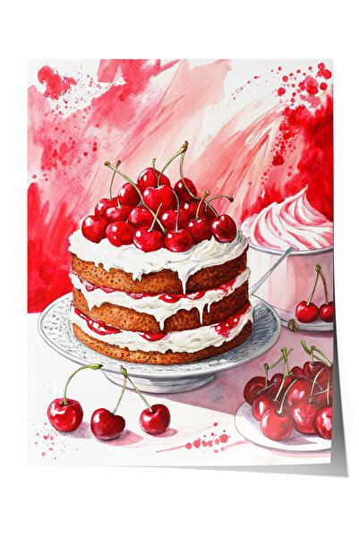 Zestia Poster fără ramă, Simfonia Cireșilor, Poster decorativ pentru bucătări...