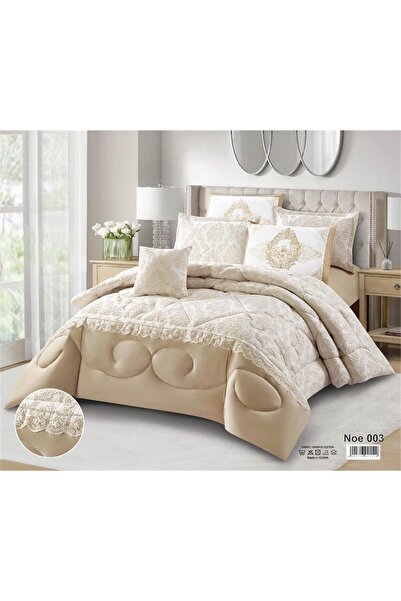 Red Rose مفرش نفرين 7 قطع عرائسي فاخر *بقماش جاكار بنقش ناعم راحة لك وأناقة ل...