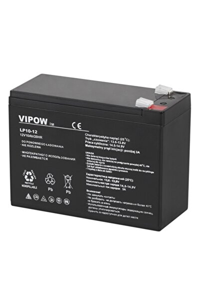 Vipow 12V 10Ah AGM VRLA Σταθερή Μπαταρία για Συστήματα Εφεδρικής Τροφοδοσίας
