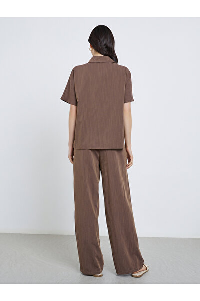 Take Two By Styli Knotted Detail Buttoned Shirt and Pants Co-Ords
