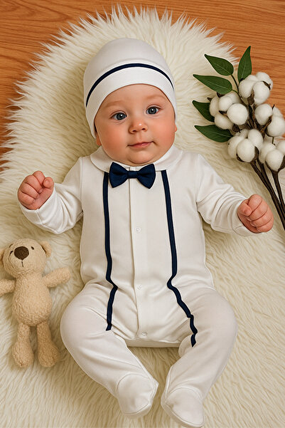 Minoliva Luna Papyon detaylı bebek tulum seti %100 pamuklu kumaştır.