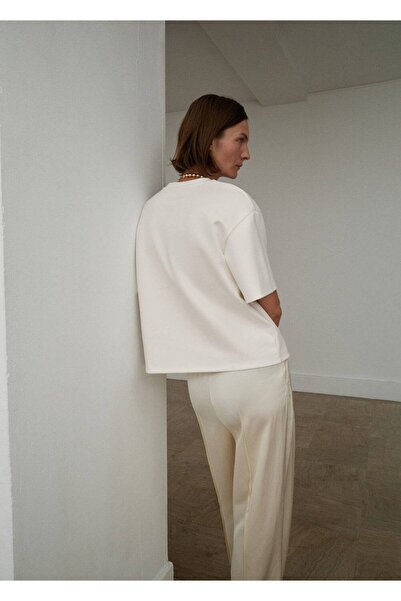 MANGO Woman Oversize pamuklu tişört