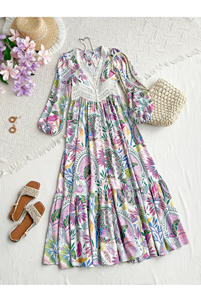 Styli Women All Over Print Maxi Dress