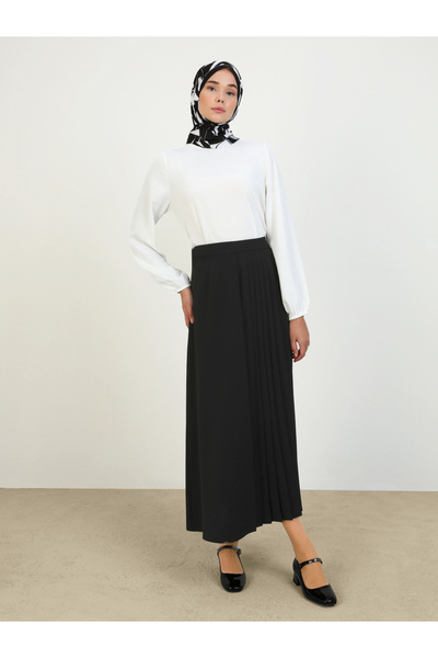 Refka By Styli Off White Solid Balloon Sleeve Blouse