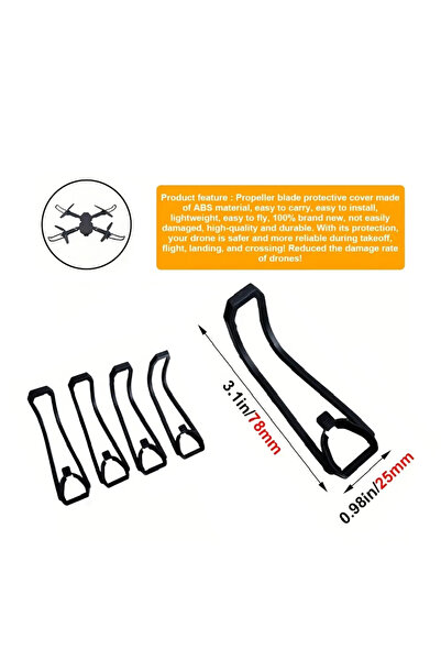 ABS Four protective bumpers for drone blades, models E88, E99, and similar models, as pictured.