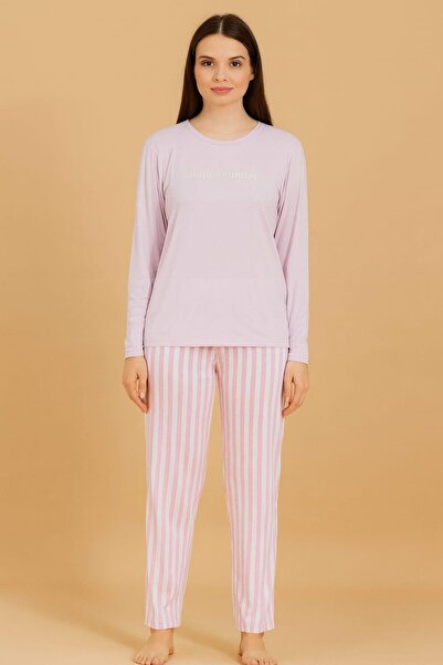 Pemilo Set de pijamale Milan pentru femei 20299 cu mâneci lungi, 100% bumbac