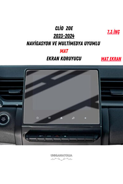 UniqAnatolia Clio Zoe 2023-2024 Navigation and Multimedia Compatible Matte Sc...