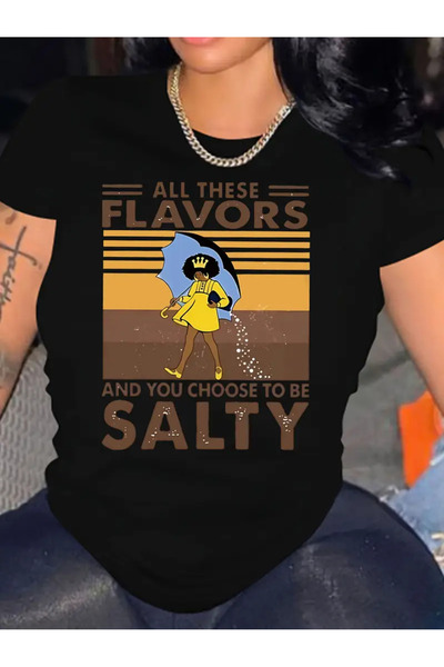 İSMTEXS تي شيرت مطبوع برقبة دائرية وأكمام قصيرة للجنسين، تصميم رسومي مريح