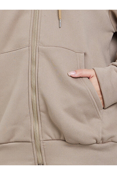 Take Two By Styli Women Brown Graphic Print Hooded Jacket