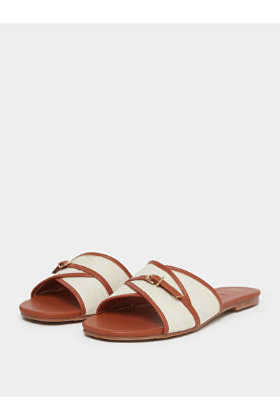 Styli Buckle Detail Slip On Sandals