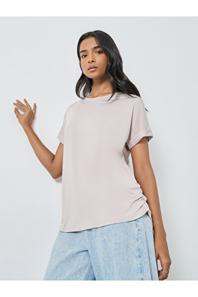 Take Two By Styli Solid Short Sleeves Regular Fit T-Shirt