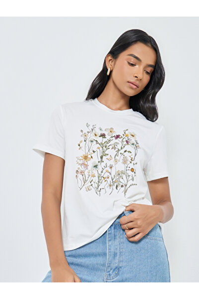 Take Two By Styli Women Graphic Print Round Neck T Shirt