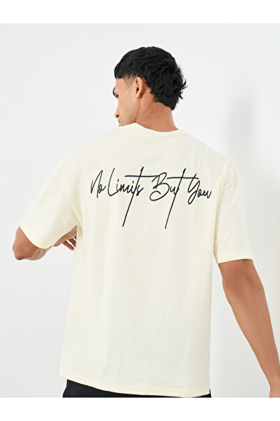Styli Men Oversized Typographic Print T-Shirt