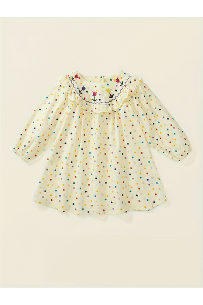 Take Two By Styli Girls Polka Dot Print Cotton Top