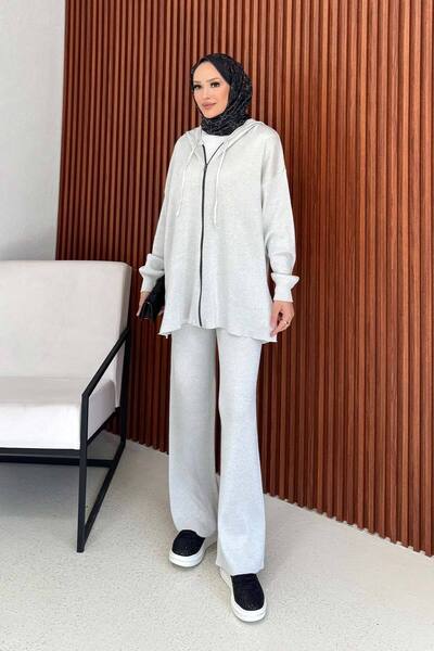 Melike Tatar طقم تريكو لامع 32-7500