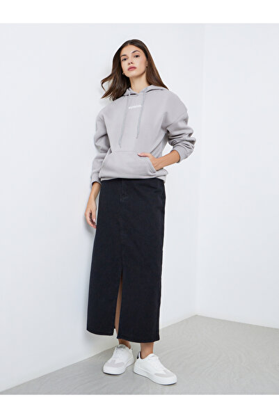 Take Two By Styli Women Grey Slogan Print Hoodie