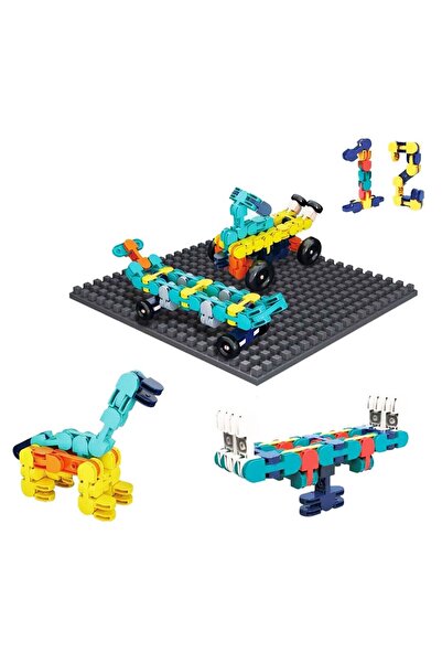 PopŞeker Shaped Building Blocks Set 107 Pieces – Educational Block Toy
