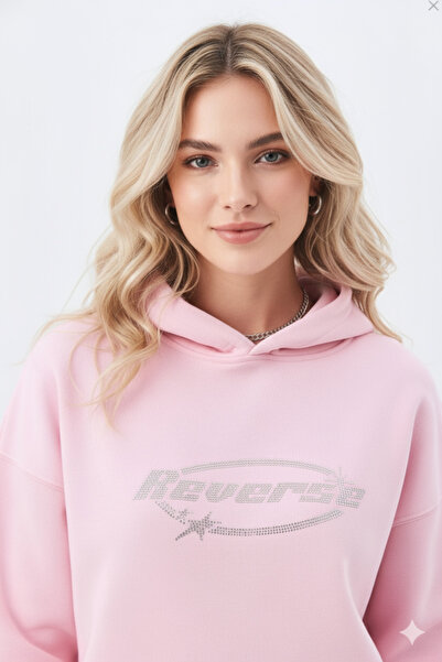 dwnwear oversized Stone με τύπωμα Winter 3 Thread Ş επένδυση fleece Unisex Ho...