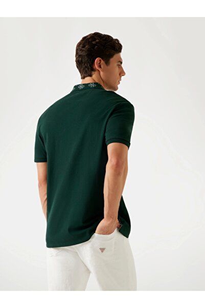 Guess Ανδρικό μπλουζάκι πόλο με κανονική εφαρμογή Pique M5YP34KCJV1-G8U1