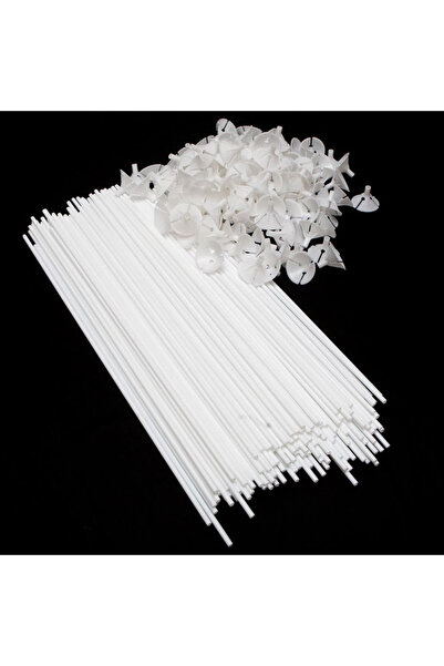 Işıltı Balon Dükkanı 100 Pieces of Balloon Skewers, White