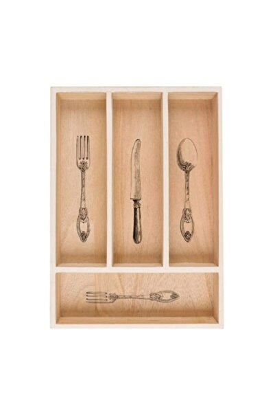 OEM Suport Tacamuri din Lemn 4 Compartimente Modele Vintage 26x36x4cm