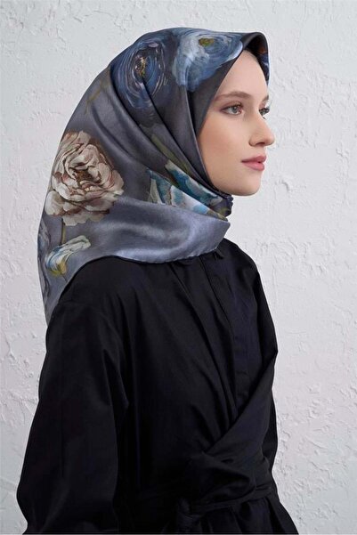 Armine Eșarfă din mătase pură Tivil 9419 cu modele mixte