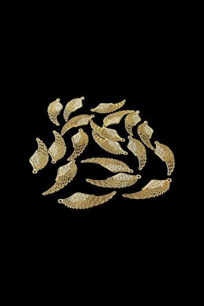 Serhat Aksesuar ve El İşçilik قلادة من النحاس الذهبي بنمط شكل الجناح مقاس 6×2...