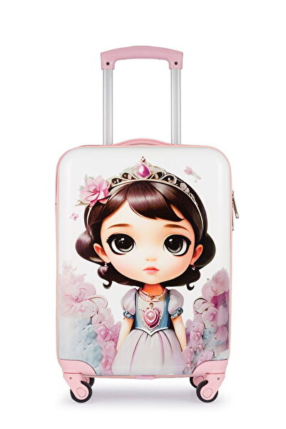 Bilik Deri Ultra Light Beyaz Kız Çocuk Valiz BLK06 07