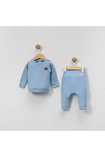 Yumilio مجموعة سوفت تاتش بنمط الوافل – طقم أطفال مكون من قطعتين علوية وسفلية