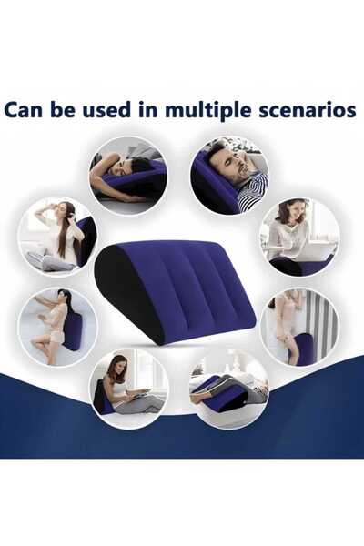 Fstyle وسادة محمولة قابلة للنفخ ، وسادة نفخ خفيفة الوزن لتحديد مناسبة للنوم رفع الساق ، دعم الظهر والرقبة