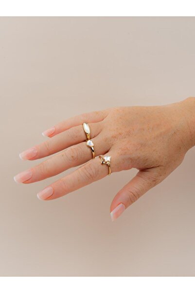 Portakal Esintisi Amoria Heart Stone Adjustable Ring