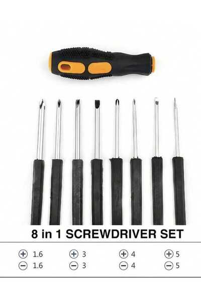 Fstyle 8 in 1 Multifunctional Screwdriver Set for Cell Phones and Computers - Hand Repair Tool Kit with Assorted Heads