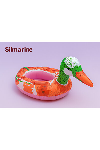 Silmaril Babyboat 0-6 Years 75 cm Can Sit with Handle Duck Figure Children's (Baby) Ring Summer Sea Pool