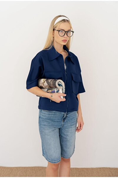 Noa Noa Zippered Jacket with Flap Pocket Detail