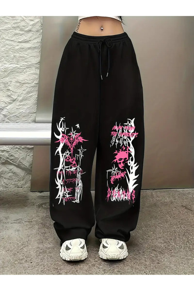 Toum بدلة رياضية فضفاضة مطبوعة للجنسين من Street Style