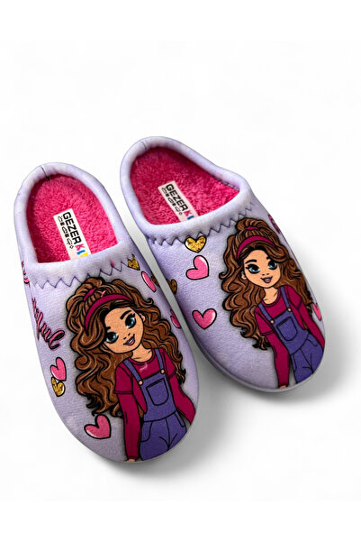 Minamoda Gezer New Season Fur Children's Carpet Slippers Winter Carpet Slippers with Fur Inside