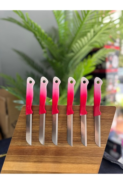 Solingen Tırtıklı Meyve ve Sebze Bıçağı Pembe Ebruli