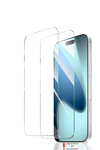 Evax 2 Adet iPhone 17 Uyumlu HD+ 0,26MM 9H Temperli Cam Ekran Koruyucu