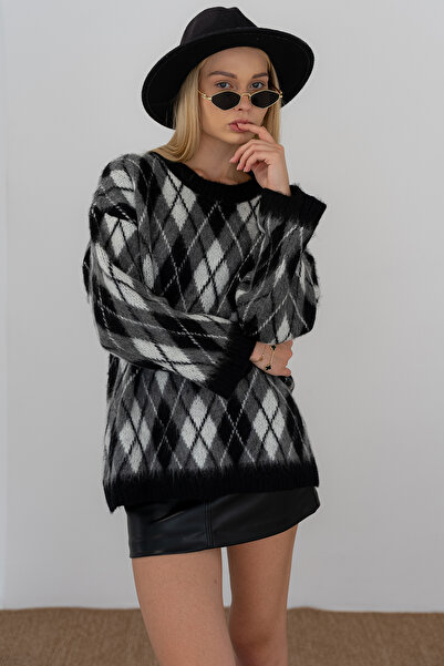 Noa Noa Women's Oversize Sardon Mohair Sweater – Soft Textured & Patterned