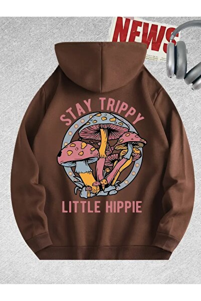 STAY TRİP Baskılı Yüksek Kalite 3 İplik Şardonlu Oversize