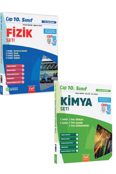 Çap Yayınları ÇAP YAYINLARI 10. SINIF FİZİK KİMYA FASİKÜL SET
