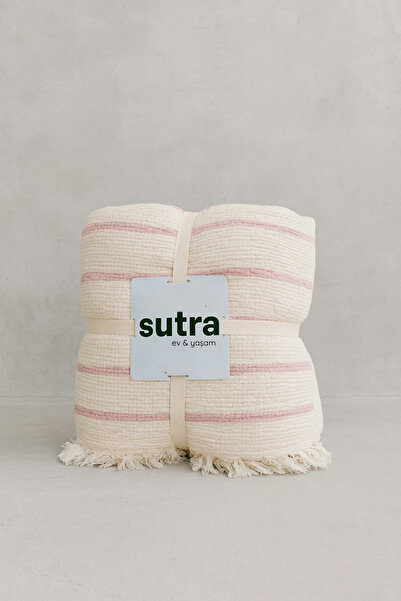 sutra 100% Cotton 8 Layers Muslin Fabric Single Quilt Bedspread - 190X260 cm