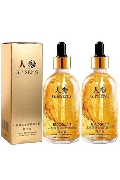 Ginseng سيروم مضاد للشيخوخة، مستخلص متعدد الببتيدات، زيت عطري كوري (زجاجتان)