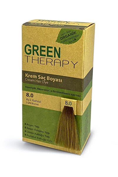 Green Therapy Cream Hair Dye 8. 0 Light Brown