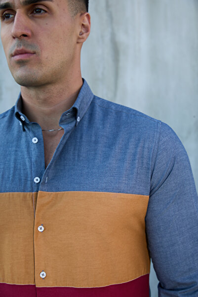 jack carisma Partial Cotton Lycra Slim Fit Men's Shirt