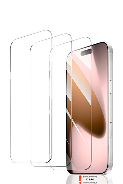 Evax 3 Adet iPhone 17 Pro Uyumlu HD+ 0,26MM 9H Temperli Cam Ekran Koruyucu