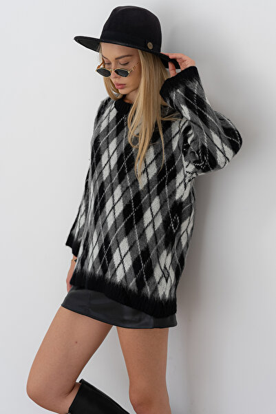 Noa Noa Women's Oversize Sardon Mohair Sweater – Soft Textured & Patterned